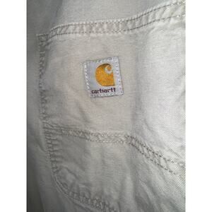 Carhartt Mens 34 X 34 Tan Cargo Work Pants Original Dungaree Fit B260 Relaxed